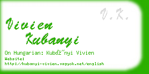 vivien kubanyi business card